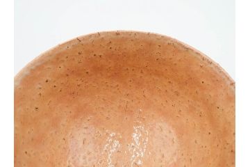 十二代　田原陶兵衛　萩焼　約14cm　4.6寸　素朴ながらも深い味わいを持つ萩茶碗(茶道具、抹茶碗、茶器、茶陶、和食器、裏印、共箱付、四寸六分)(R-084372)