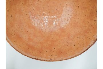 十二代　田原陶兵衛　萩焼　約14cm　4.6寸　素朴ながらも深い味わいを持つ萩茶碗(茶道具、抹茶碗、茶器、茶陶、和食器、裏印、共箱付、四寸六分)(R-084372)