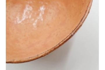 十二代　田原陶兵衛　萩焼　約14cm　4.6寸　素朴ながらも深い味わいを持つ萩茶碗(茶道具、抹茶碗、茶器、茶陶、和食器、裏印、共箱付、四寸六分)(R-084372)