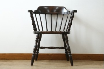 和製ビンテージ　松本民芸家具　#91型　落ち着きのある大人カフェ風インテリアが叶うキャプテンチェア　定価約13万円　(R-084384)