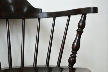 和製ビンテージ　松本民芸家具　#91型　落ち着きのある大人カフェ風インテリアが叶うキャプテンチェア　定価約13万円　(R-084384)