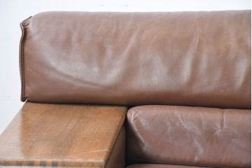 中古　CONDE HOUSE(カンディハウス)　BOLS(ボルス)　上質な大人空間を演出する本革の3人掛けソファ(アームソファ、3P、三人掛けソファ)(定価約86万円)(R-084389)