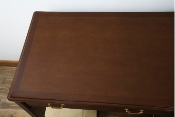 中古　美品　maruni(マルニ木工)　地中海ロイヤルシリーズ(ROYAL)　ゴールドの取っ手金具や丁寧に面取りされた装飾が気品を感じる片袖机　定価約24万円　(R-084395)