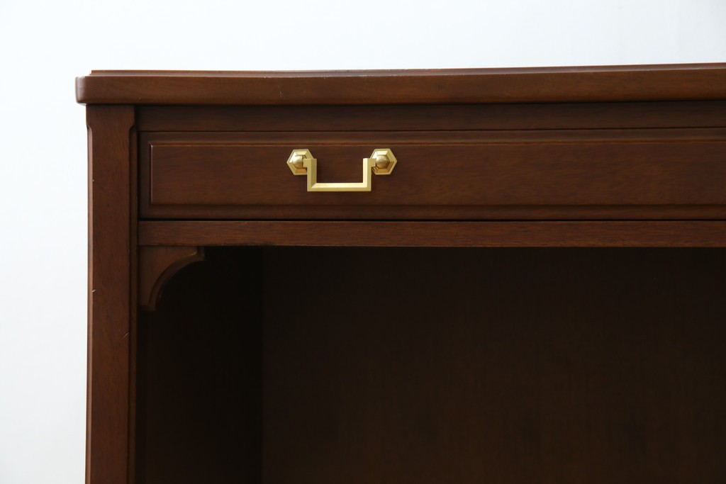 中古　美品　maruni(マルニ木工)　地中海ロイヤルシリーズ(ROYAL)　ゴールドの取っ手金具や丁寧に面取りされた装飾が気品を感じる片袖机　定価約24万円　(R-084395)