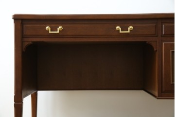 中古　美品　maruni(マルニ木工)　地中海ロイヤルシリーズ(ROYAL)　ゴールドの取っ手金具や丁寧に面取りされた装飾が気品を感じる片袖机　定価約24万円　(R-084395)