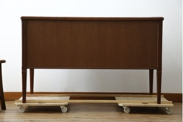 中古　美品　maruni(マルニ木工)　地中海ロイヤルシリーズ(ROYAL)　ゴールドの取っ手金具や丁寧に面取りされた装飾が気品を感じる片袖机　定価約24万円　(R-084395)