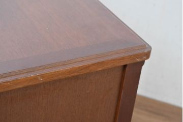 中古　美品　maruni(マルニ木工)　地中海ロイヤルシリーズ(ROYAL)　ゴールドの取っ手金具や丁寧に面取りされた装飾が気品を感じる片袖机(片袖デスク、ワークデスク、在宅用、在宅ワーク用)(定価約24万円)(R-084395)