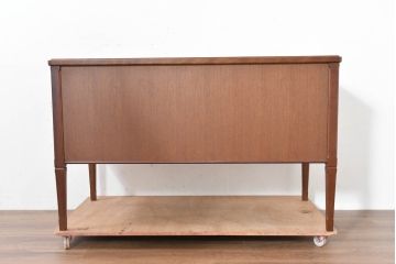 中古　美品　maruni(マルニ木工)　地中海ロイヤルシリーズ(ROYAL)　ゴールドの取っ手金具や丁寧に面取りされた装飾が気品を感じる片袖机(片袖デスク、ワークデスク、在宅用、在宅ワーク用)(定価約24万円)(R-084395)
