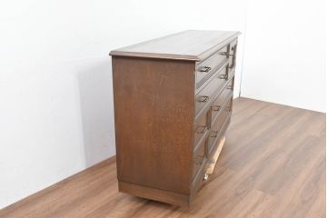 中古　永田良介商店　クラシカルで品格あるデザインが光るG型整理箪笥(チェスト、サイドボード、引き出し)(定価約58万円)(R-084399)