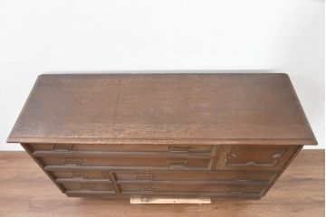 中古　永田良介商店　クラシカルで品格あるデザインが光るG型整理箪笥(チェスト、サイドボード、引き出し)(定価約58万円)(R-084399)
