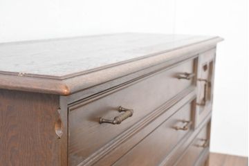 中古　永田良介商店　クラシカルで品格あるデザインが光るG型整理箪笥(チェスト、サイドボード、引き出し)(定価約58万円)(R-084399)