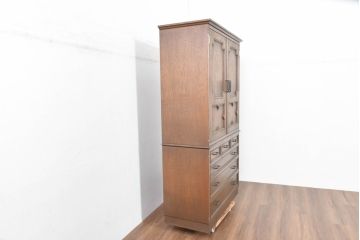 和製ビンテージ　美品　永田良介商店　クラシカルモダンなデザインがお洒落な衣装タンス(着物箪笥、洋服タンス、引き出し、チェスト、衣装盆、ヴィンテージ、バラ売り可能)(R-084402)