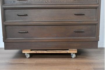 和製ビンテージ　美品　永田良介商店　クラシカルモダンなデザインがお洒落な衣装タンス(着物箪笥、洋服タンス、引き出し、チェスト、衣装盆、ヴィンテージ、バラ売り可能)(R-084402)