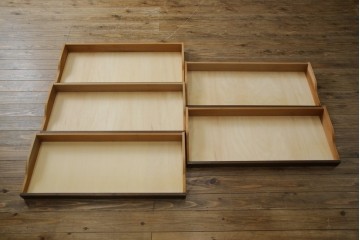 和製ヴィンテージ　美品　永田良介商店　クラシカルモダンなデザインがお洒落な衣装タンス　(R-084402)