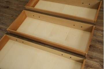 和製ヴィンテージ　美品　永田良介商店　クラシカルモダンなデザインがお洒落な衣装タンス　(R-084402)