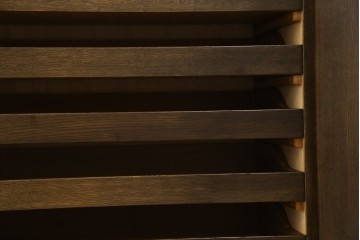 和製ヴィンテージ　美品　永田良介商店　クラシカルモダンなデザインがお洒落な衣装タンス　(R-084402)