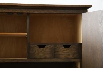 和製ヴィンテージ　美品　永田良介商店　クラシカルモダンなデザインがお洒落な衣装タンス　(R-084402)