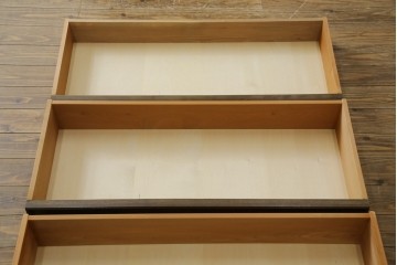 和製ヴィンテージ　美品　永田良介商店　クラシカルモダンなデザインがお洒落な衣装タンス　(R-084402)