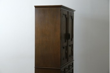 和製ヴィンテージ　美品　永田良介商店　クラシカルモダンなデザインがお洒落な衣装タンス　(R-084402)