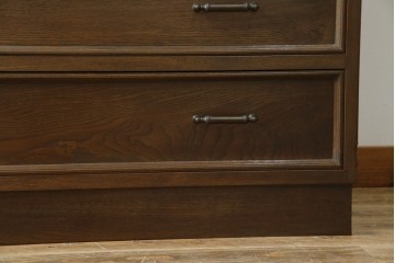 和製ヴィンテージ　美品　永田良介商店　クラシカルモダンなデザインがお洒落な衣装タンス　(R-084402)