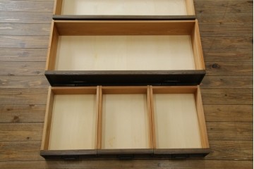 和製ヴィンテージ　美品　永田良介商店　クラシカルモダンなデザインがお洒落な衣装タンス　(R-084402)