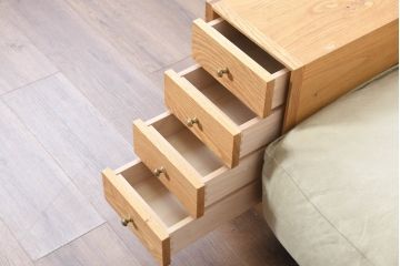 中古　美品　広松木工　コルニーチェ(CORNICE)　ブロックワンアーム　ドロワータイプ　木の温もりと収納力を備えた機能美あふれる2.5人掛けソファ(2P、2.5P、3P、2人掛け、3人掛け、小物収納)(定価約83万円)(R-084406)