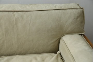 中古　広松木工　コルニーチェ(CORNICE)　ブロックワンアーム　ドロワータイプ　木の温もりと収納力を備えた機能美あふれる2.5人掛けソファ　定価約83万円相当　(R-084406)