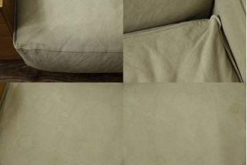 中古　広松木工　コルニーチェ(CORNICE)　ブロックワンアーム　ドロワータイプ　木の温もりと収納力を備えた機能美あふれる2.5人掛けソファ　定価約83万円相当　(R-084406)