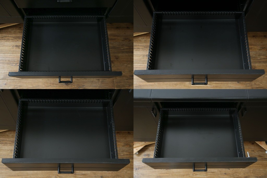 中古　美品　イタリア製　i4MARIANI(クアトロ・マリアーニ)　本革(レザー)　機能的でスタイリッシュなサイドボード　定価約200万円　(R-084408)