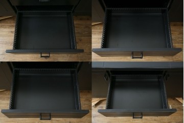 中古　美品　イタリア製　i4MARIANI(クアトロ・マリアーニ)　本革(レザー)　機能的でスタイリッシュなサイドボード　定価約200万円　(R-084408)