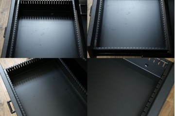 中古　美品　イタリア製　i4MARIANI(クアトロ・マリアーニ)　本革(レザー)　機能的でスタイリッシュなサイドボード　定価約200万円　(R-084408)