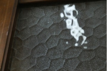 和製アンティーク　昭和レトロ　樺(カバ)材　意匠にこだわりを感じる作りの良い本箱　(R-084413)
