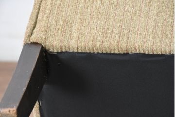 和製アンティーク　大正ロマン　専門店にて張り替え済み　レトロな雰囲気たっぷりの2人掛けソファ(二人掛け、2P、ラブソファ、アームソファ)(R-084414)