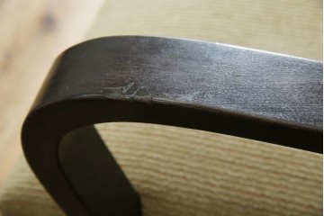 和製アンティーク　大正ロマン　専門店にて張り替え済み　レトロな雰囲気たっぷりの2人掛けソファ　(R-084414)