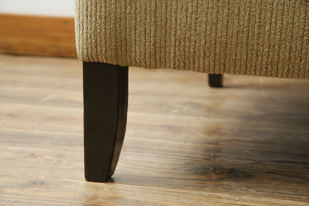 和製アンティーク　大正ロマン　専門店にて張り替え済み　レトロな雰囲気たっぷりの2人掛けソファ　(R-084414)