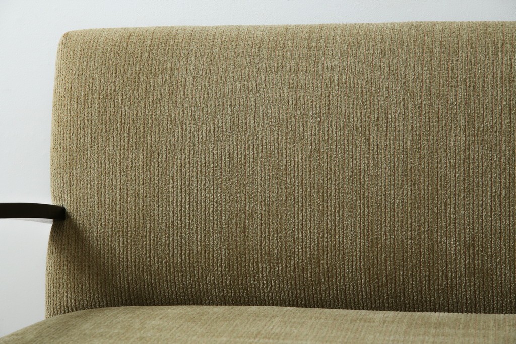 和製アンティーク　大正ロマン　専門店にて張り替え済み　レトロな雰囲気たっぷりの2人掛けソファ　(R-084414)