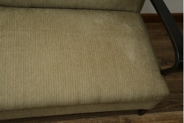 和製アンティーク　大正ロマン　専門店にて張り替え済み　レトロな雰囲気たっぷりの2人掛けソファ　(R-084414)