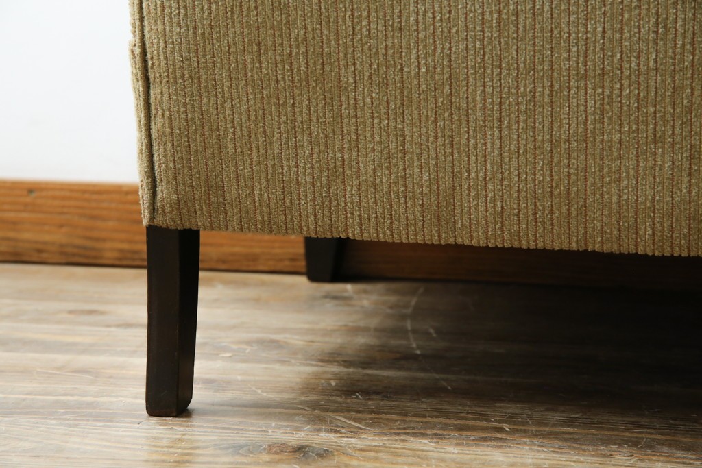 和製アンティーク　大正ロマン　専門店にて張り替え済み　レトロな雰囲気たっぷりの2人掛けソファ　(R-084414)