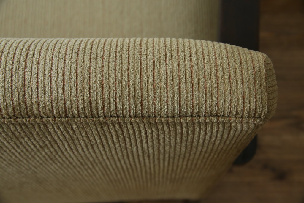 和製アンティーク　大正ロマン　専門店にて張り替え済み　レトロな雰囲気たっぷりの2人掛けソファ　(R-084414)