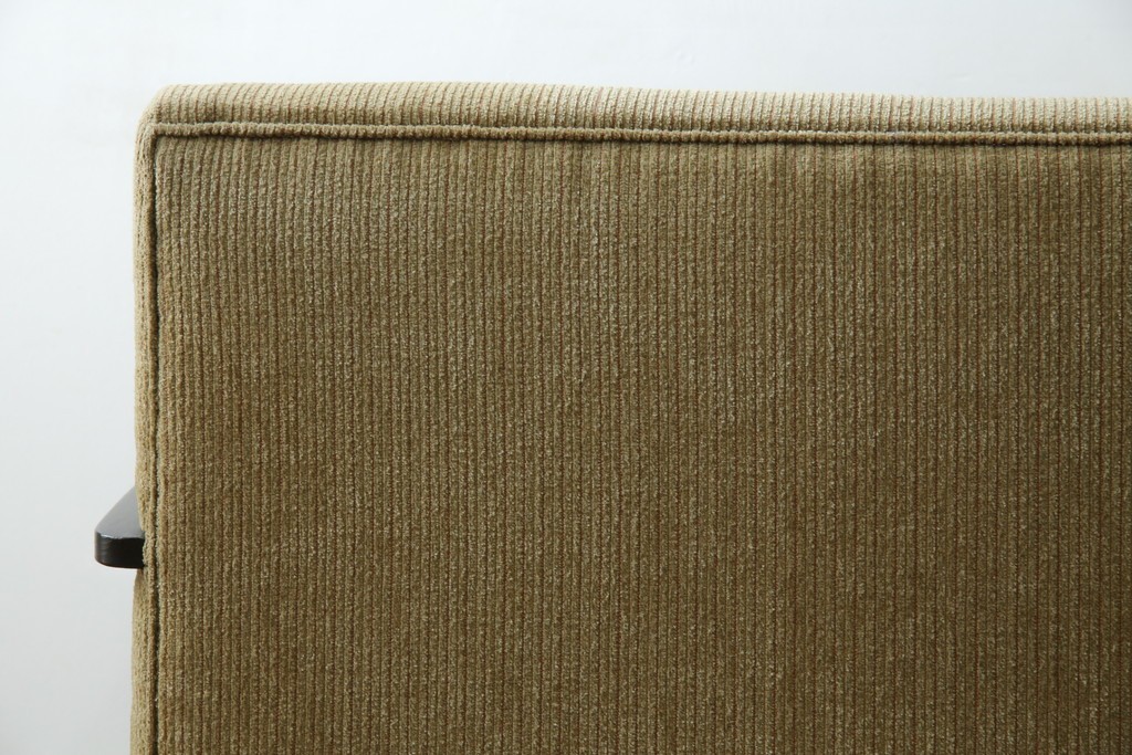 和製アンティーク　大正ロマン　専門店にて張り替え済み　レトロな雰囲気たっぷりの2人掛けソファ　(R-084414)