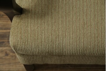 和製アンティーク　大正ロマン　専門店にて張り替え済み　レトロな雰囲気たっぷりの2人掛けソファ　(R-084414)