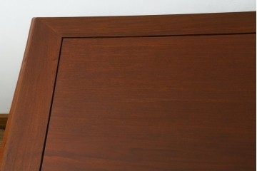 中古　希少デザイン　花梨(カリン)材　猫脚の優美な曲線と彫刻が目を引く唐木ダイニングテーブル　(R-084418)