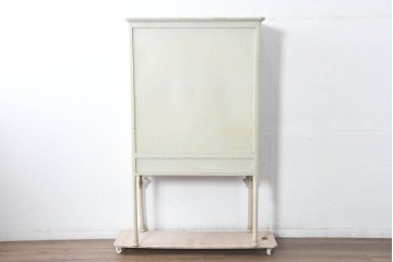 和製アンティーク　三面ガラス　お気に入りを可愛らしく収納できるケビントガラスケース　(R-084419)