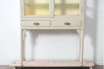 和製アンティーク　三面ガラス　お気に入りを可愛らしく収納できるケビントガラスケース　(R-084419)