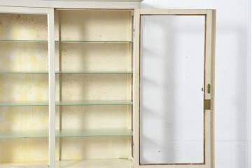 和製アンティーク　三面ガラス　お気に入りを可愛らしく収納できるケビントガラスケース　(R-084419)