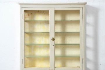 和製アンティーク　三面ガラス　お気に入りを可愛らしく収納できるケビントガラスケース　(R-084419)