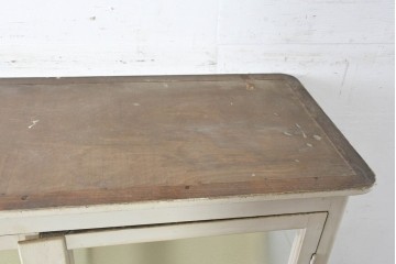 和製アンティーク　三面ガラス　お気に入りを可愛らしく収納できるケビントガラスケース　(R-084419)