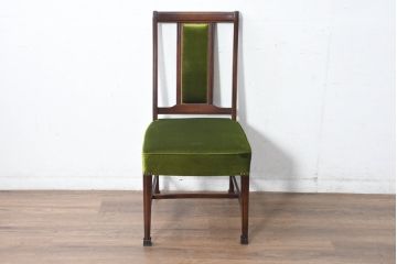 中古　美品　神戸洋家具　メープル不二屋　上品な佇まいが魅力的なダイニングチェア4脚セット(椅子、イス、アームレスチェア、ばら売り可能)(R-084420)