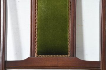 中古　美品　神戸洋家具　メープル不二屋　上品な佇まいが魅力的なダイニングチェア4脚セット(椅子、イス、アームレスチェア、ばら売り可能)(R-084420)