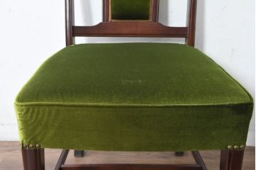 中古　美品　神戸洋家具　メープル不二屋　上品な佇まいが魅力的なダイニングチェア4脚セット(椅子、イス、アームレスチェア、ばら売り可能)(R-084420)